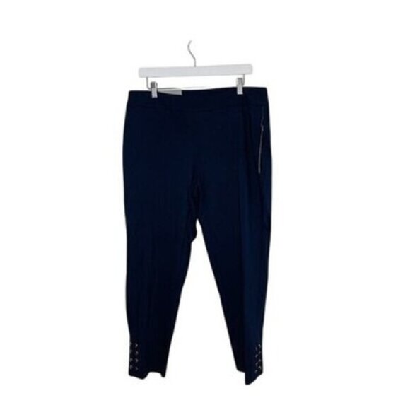 Jm Collection Blue Comfort Waist Ankle Pants Plus Size 1X NWT - Picture 1 of 5